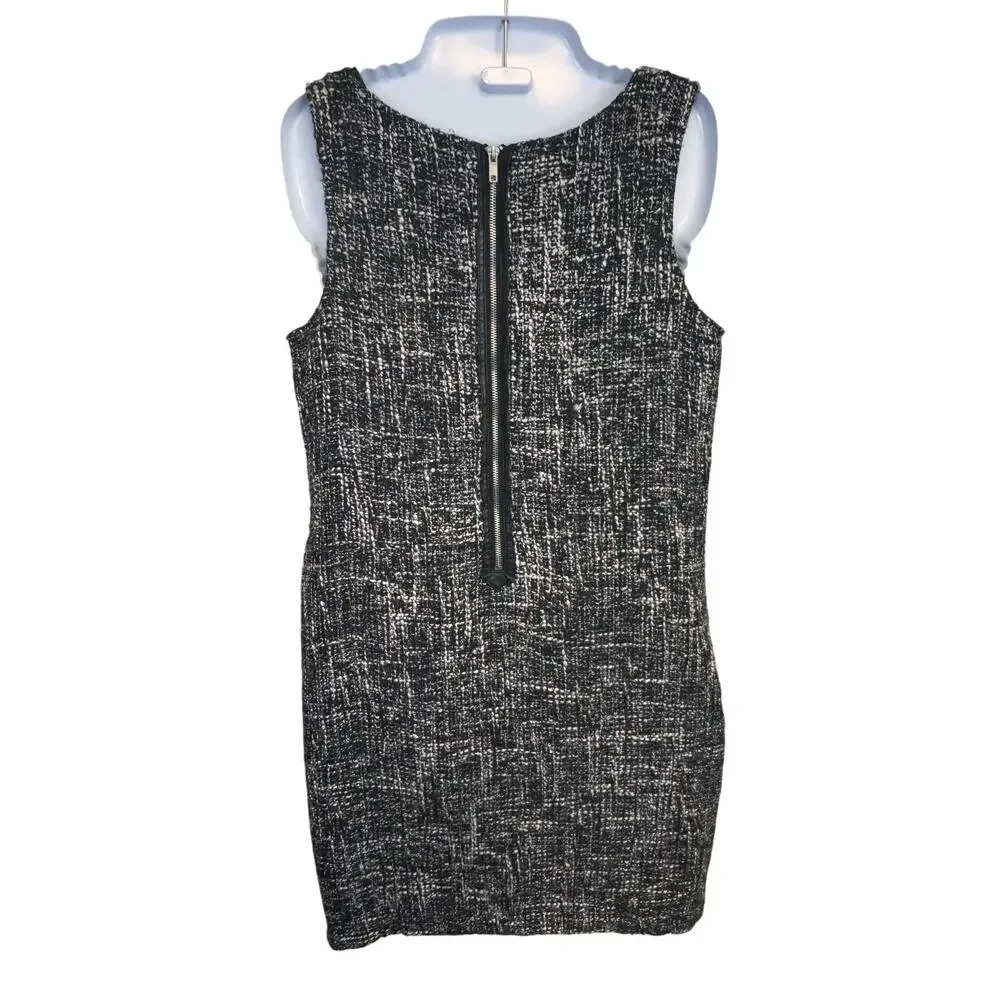 DANA BUCHMAN Sleeveless Black‎ White Tweed Sheath Dress Women’s 8 - Picture 5 of 9